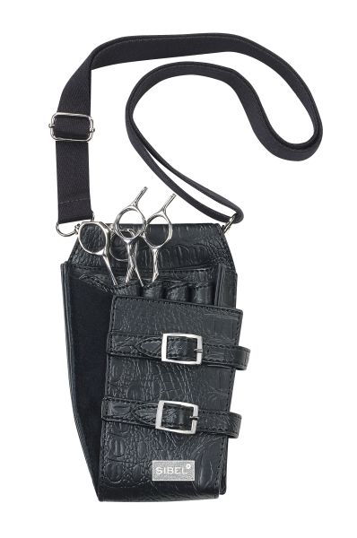 Boy 4 Zwarte Holster In Matte Kroko Vr 4 Scharen Sibel