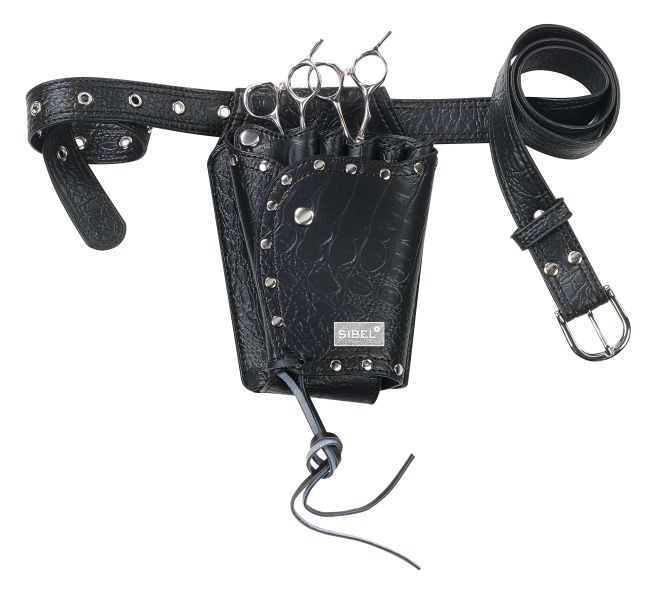 Boy 5 Zwarte Holster In Matte Kroko Vr 5 Scharen Sibel