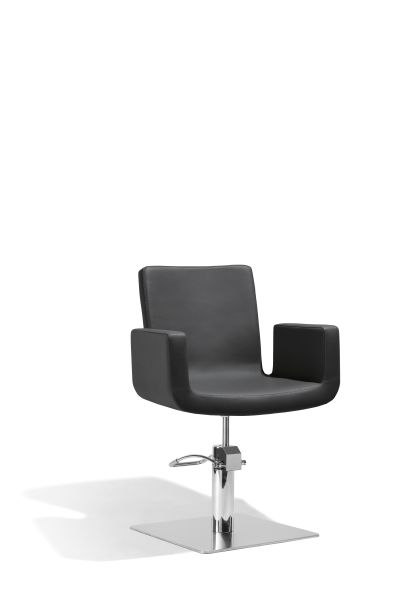 Attractio Kappersstoel Zwart Met Vierkante Voet