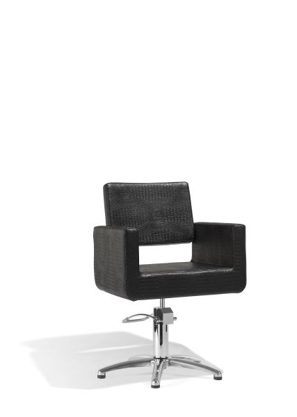 Felicitas Kappersstoel Croco Zwart Met 5 Sterren Voet