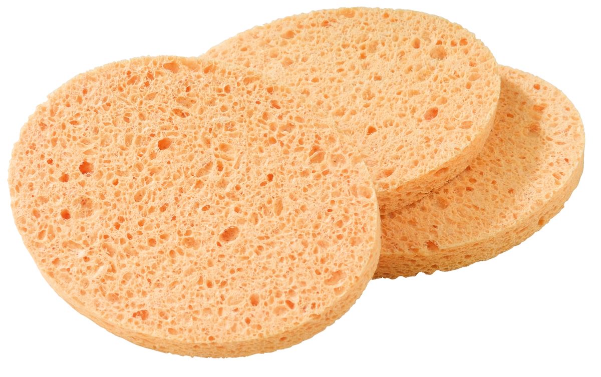 Ontschminksponsje Ovaal Natuur 3 Stk