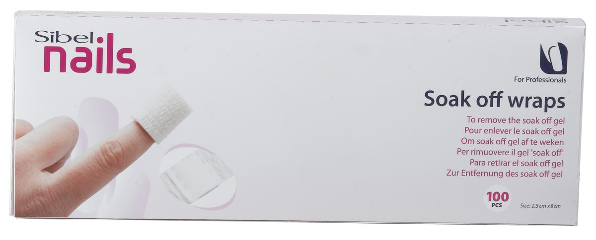 Soak Off Nail Gel Wraps 100St