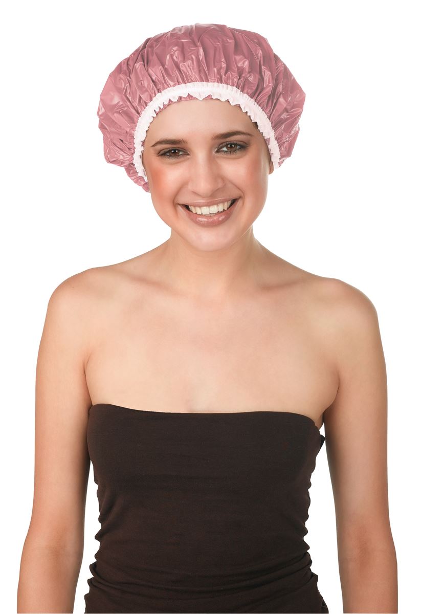 Douchemuts Plastiek Met Kant Roze