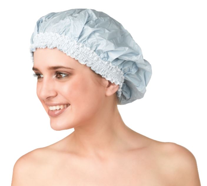 Douchemuts Plastiek Brede Kant Lichtblauw