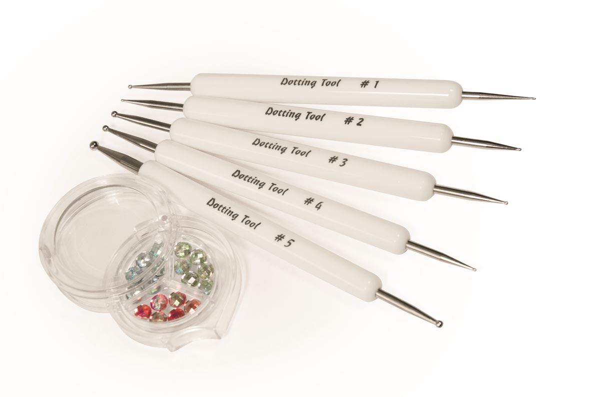 Dotting Tool Set (6 Pennen+ Kleefparels)