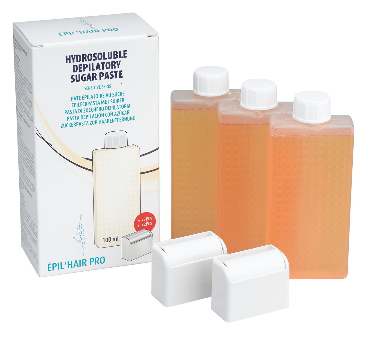Epileerpasta Met Suiker 100Ml X3 Natuurlijk + 2 Toepassingsk